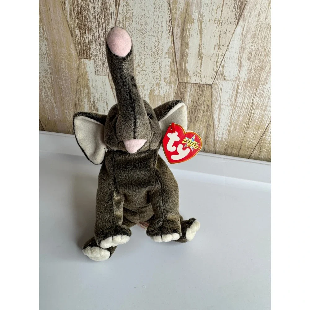 Ty Beanie‎ Baby Trumpet the Elephant Plush Toy 2000